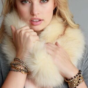 Elegant Cream Fur Wrap